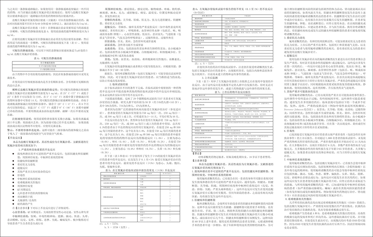 盐酸左氧氟沙星片-说明书2